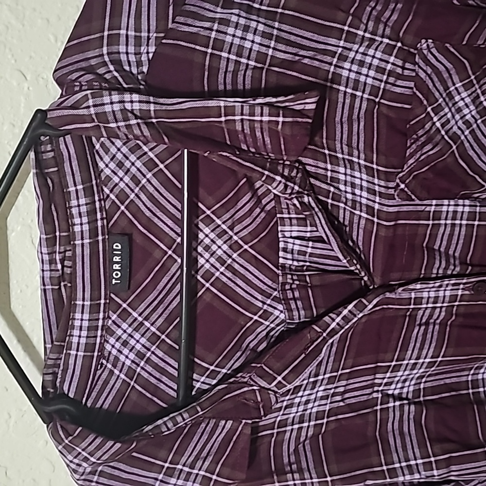 Torrid plaid button down - Picture 2 of 2